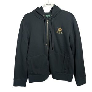 Ralph Lauren- Lauren Jeans Co. Vintage hoodie crown logo zip sweatshirt